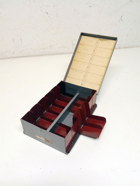 caja archivador fotografia diapositiva medico metal 5.5x17.5x11.4-12.5 9u